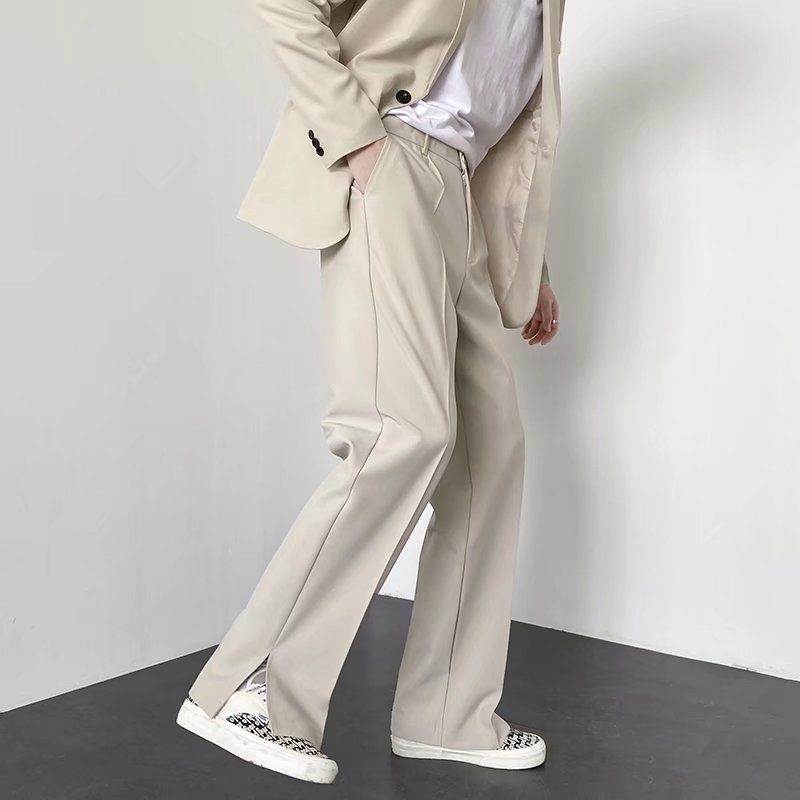 Korean Men Formal Wear - Grey Khaki Zwart Pak Broek Mannen