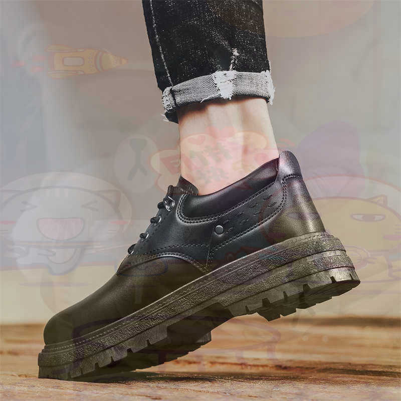 Large Men Formal Wear - Donker natuurlijk leer Mode-sneakers Tennis Herensneakers