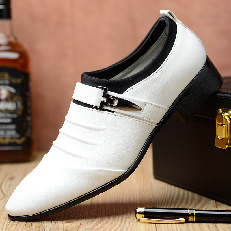 Large Men Formal Wear - Vrijetijdsschoenen Heren Lage slijtvaste leren schoenen