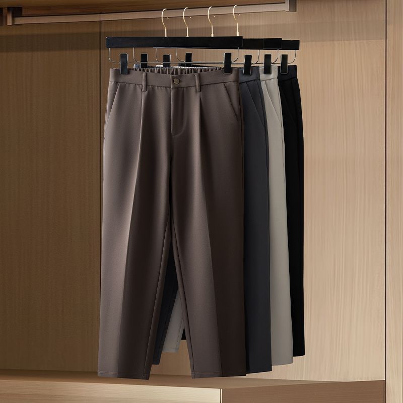 Korean Men Formal Wear - Heren Slim Fit Formele Kostuumbroek 2026