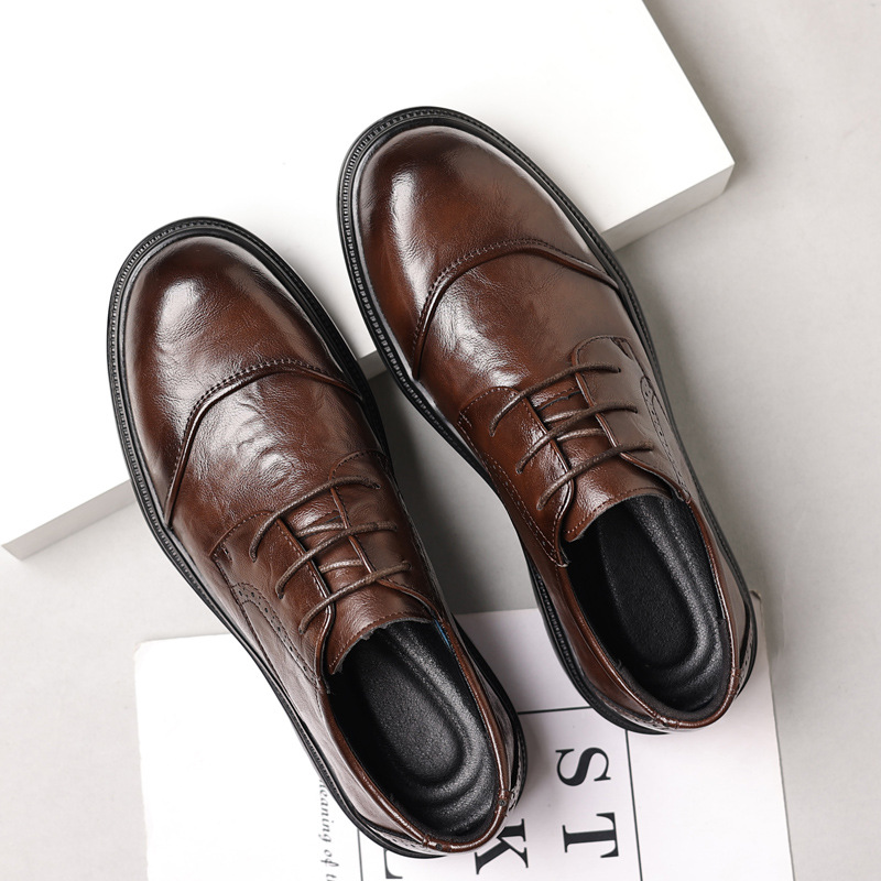 Leren herenschoenen voor casua - Men Formal Wear Office recensie en prijs