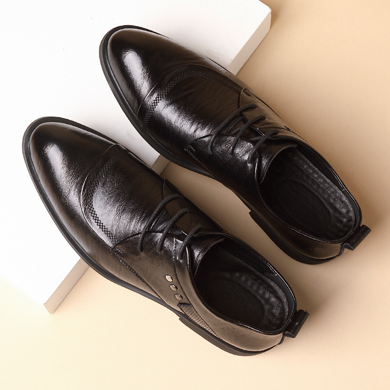 Leren Oxford schoenen met meta - Formal Men Daily Wear Shoes recensie en prijs