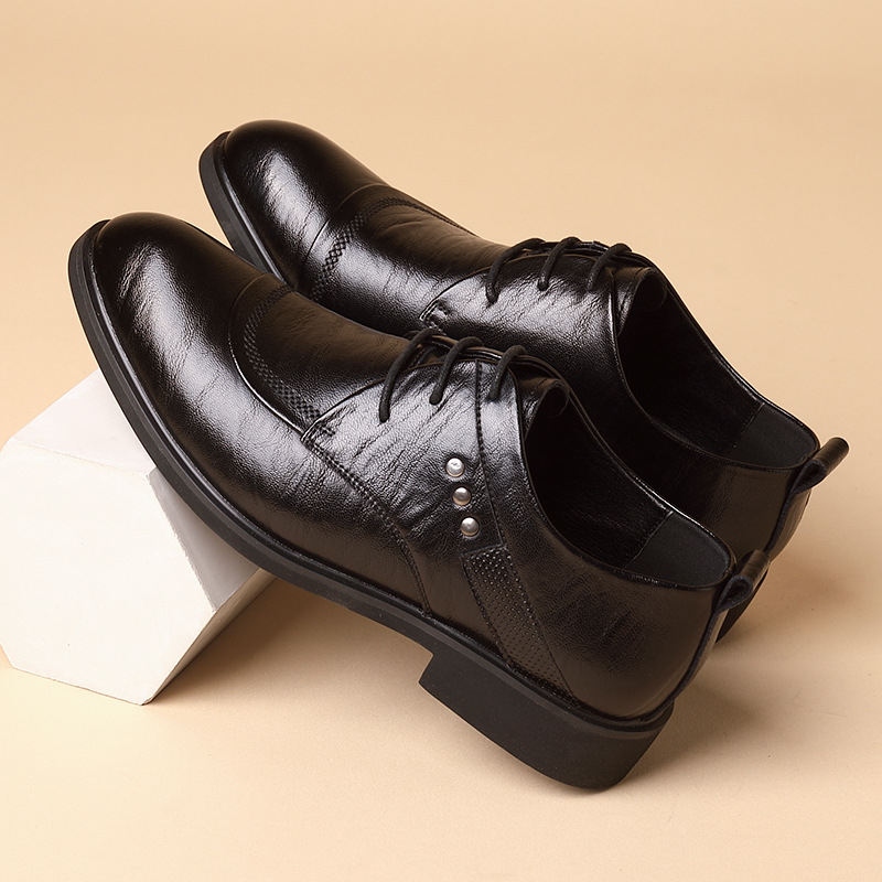 Leren Oxford schoenen met meta - Formal Men Daily Wear Shoes recensie en prijs