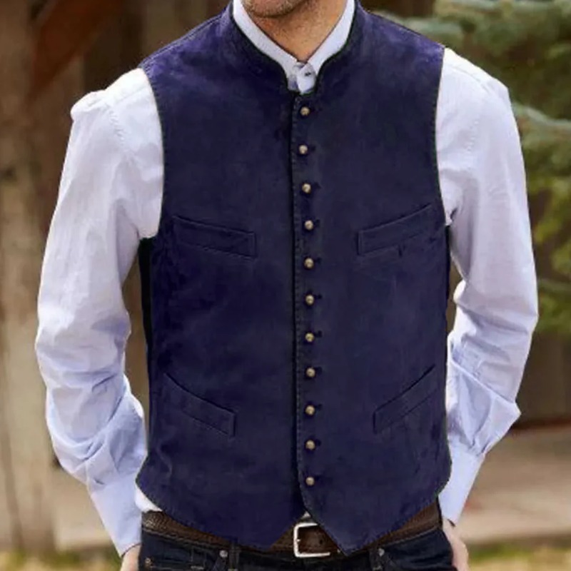 Herenvest Koffie Suède Fluwele - Men Formal Wear Outfits recensie en prijs