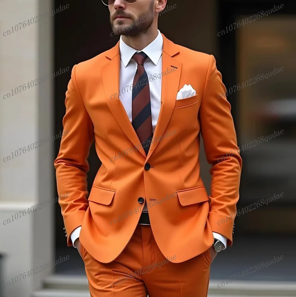 Nieuwe Oranje Mannen Pak Forme - Formal Wear Jersey For Men recensie en prijs