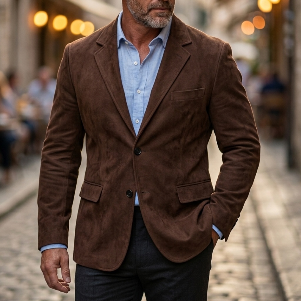 Heren vintage smart casual suè - Men Formal Wear Office recensie en prijs