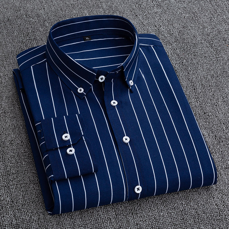 Herenoverhemden Gestreept Geru - Korean Men Formal Wear recensie en prijs