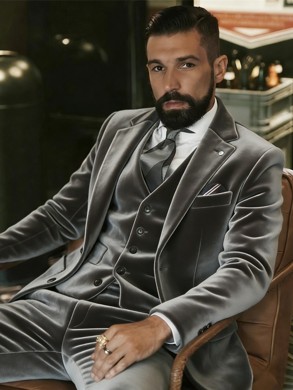 Heren fluwelen pakken 3-delig  - Men Formal Wear Outfits recensie en prijs