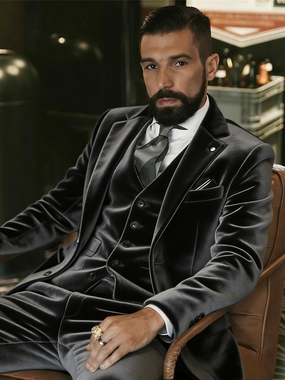 Heren fluwelen pakken 3-delig  - Men Formal Wear Outfits recensie en prijs