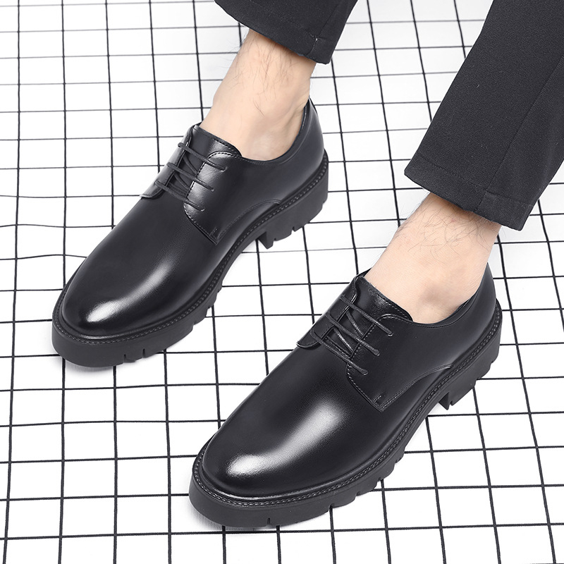 Heren zwarte leren veterschoen - Formal Men Daily Wear Shoes recensie en prijs