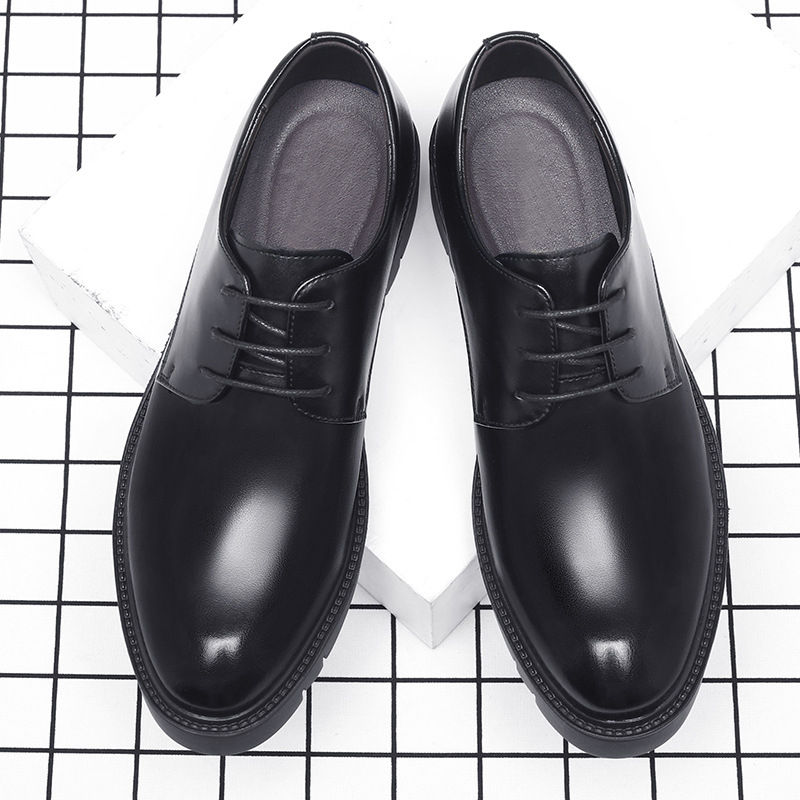 Heren zwarte leren veterschoen - Formal Men Daily Wear Shoes recensie en prijs