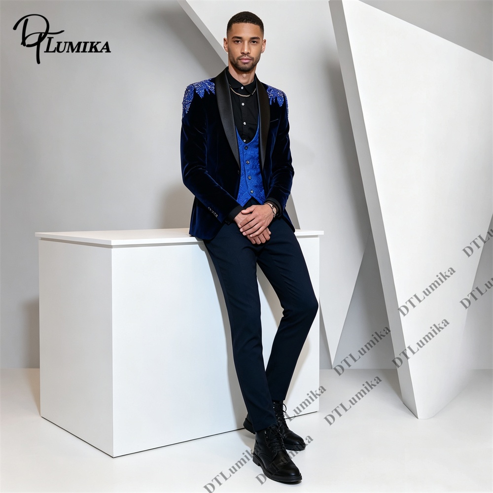 Peagent Mannen 3 Stuk Fluwelen - Men Formal Wear Office recensie en prijs