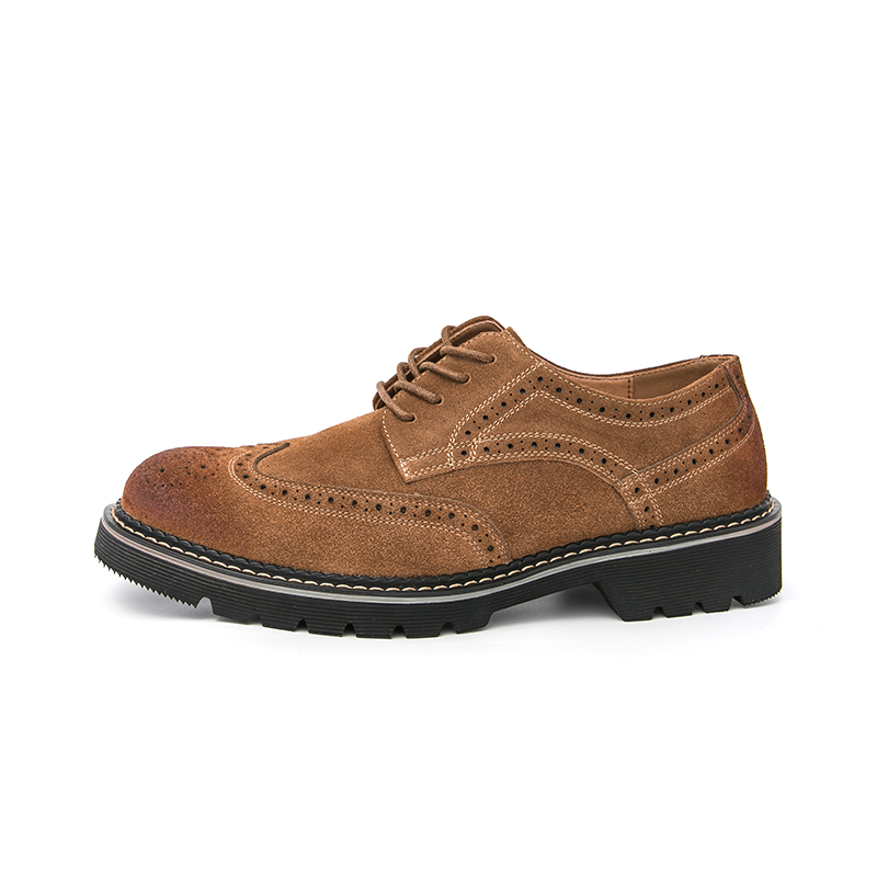 Bruine suède brogue-oxfords vo - Formal Men Daily Wear Shoes recensie en prijs