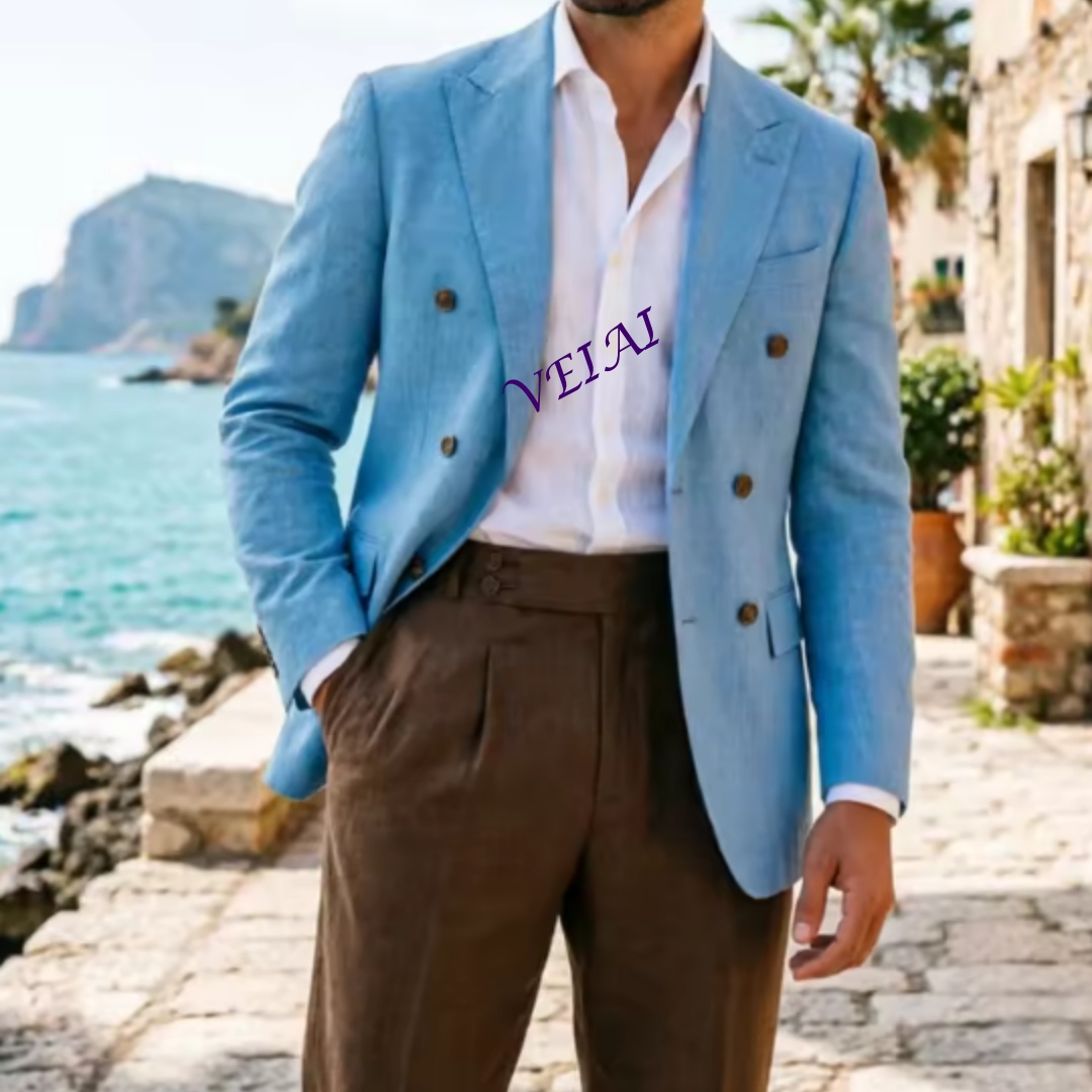 Op maat gemaakt beige linnen h - Men'S Holiday Formal Wear recensie en prijs